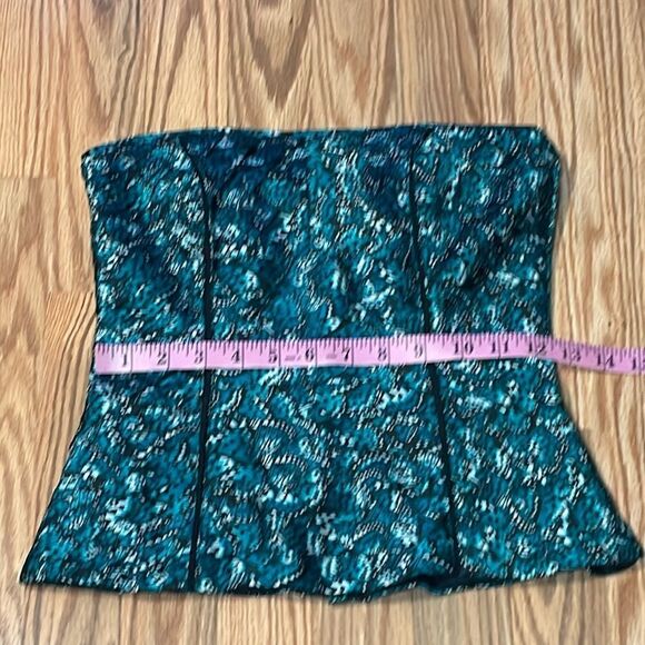 WHBM Teal Butterfly Bustier, Corset, 0 - Picture 2 of 7